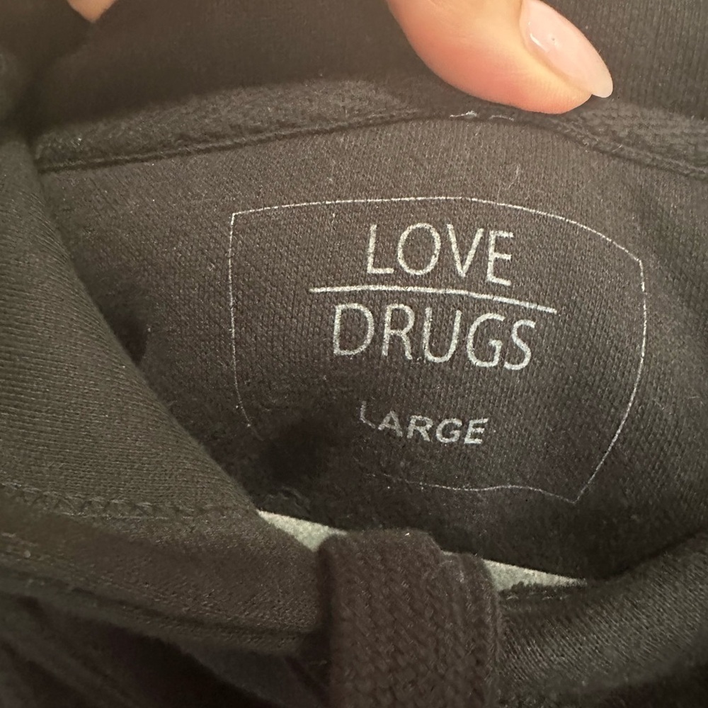 Trust Issues Sweatshirt by Love Drugs with Red Artistic Design - Picture 3 of 6